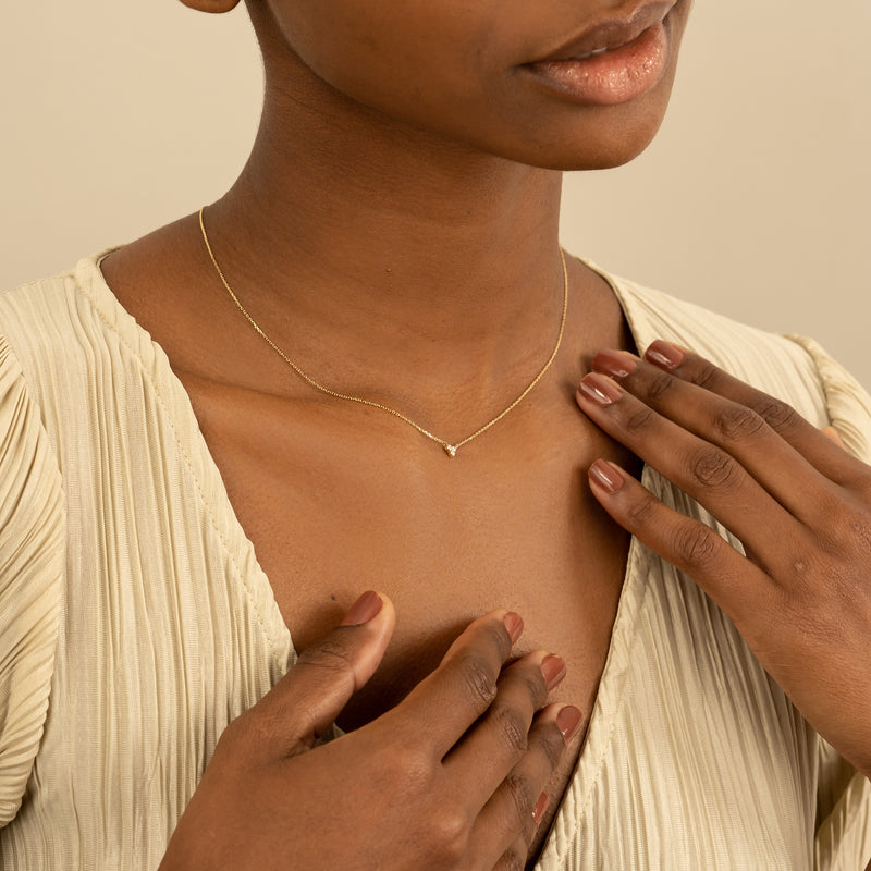 Round Cluster Diamond Necklace