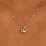 Solid Gold Evil Eye Necklace