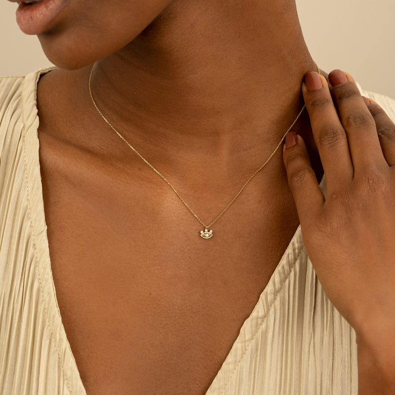 Diamond Evil Eye Necklace