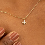Natural Diamond Plane Pendant