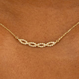 Diamond and Gold Infinity Necklace