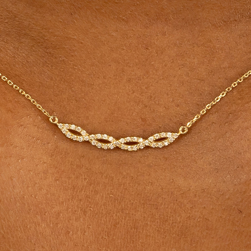 Diamond and Gold Infinity Necklace