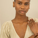 Mini diamond clover pendant necklace