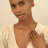 Evil eye opal pendant Necklace