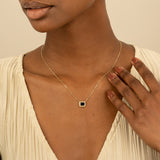 Handmade natural Sapphire Diamond Necklace