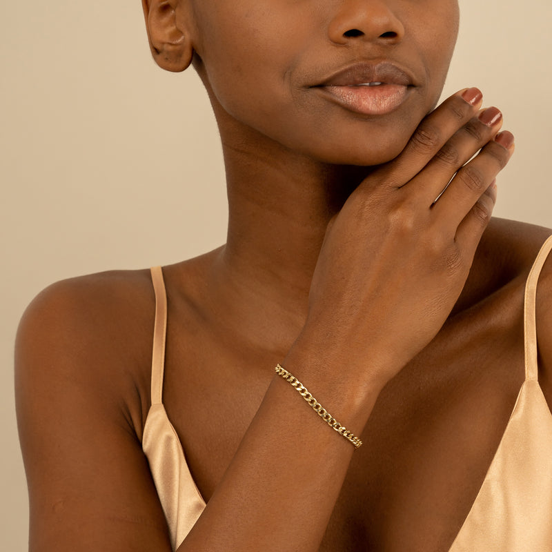 Dainty Plain Gold Cuban Chain