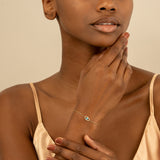 Minimalist Turquoise Diamond Evil Eye Bracelet