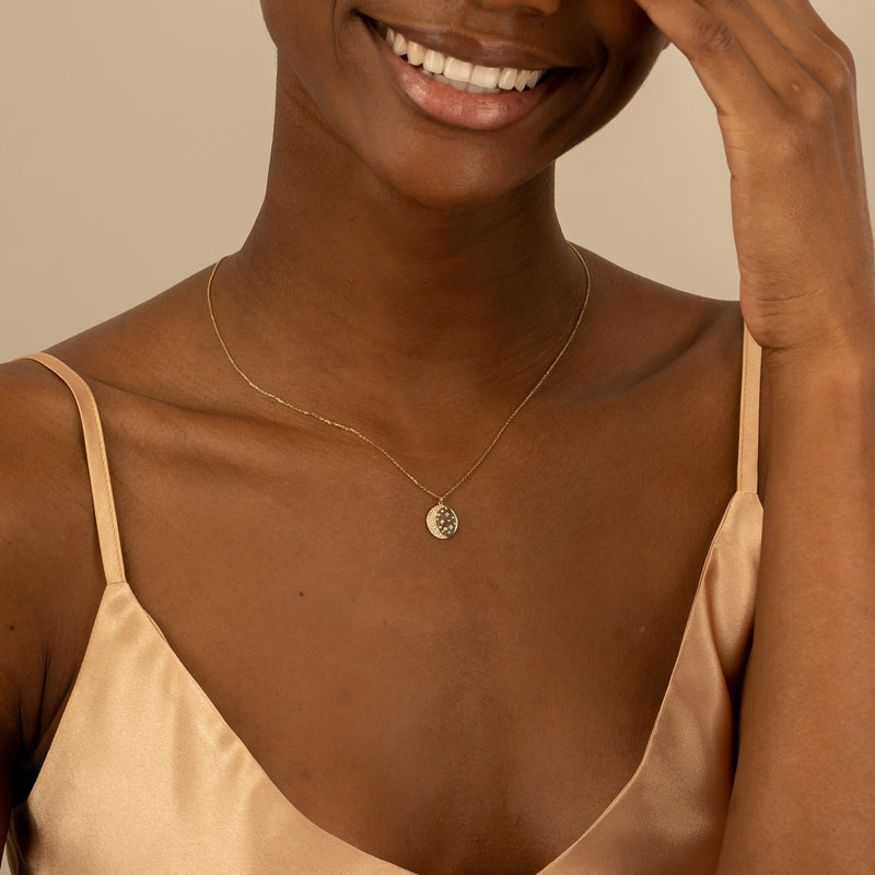 diamond celestial pendant