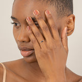 Minimalist Blue Sapphire Stacking Ring