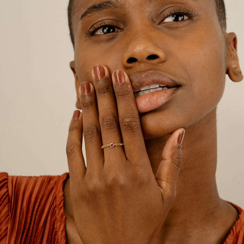 October Birthstone Tourmaline Ring