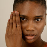 Handmade Aquamarine Chain Ring