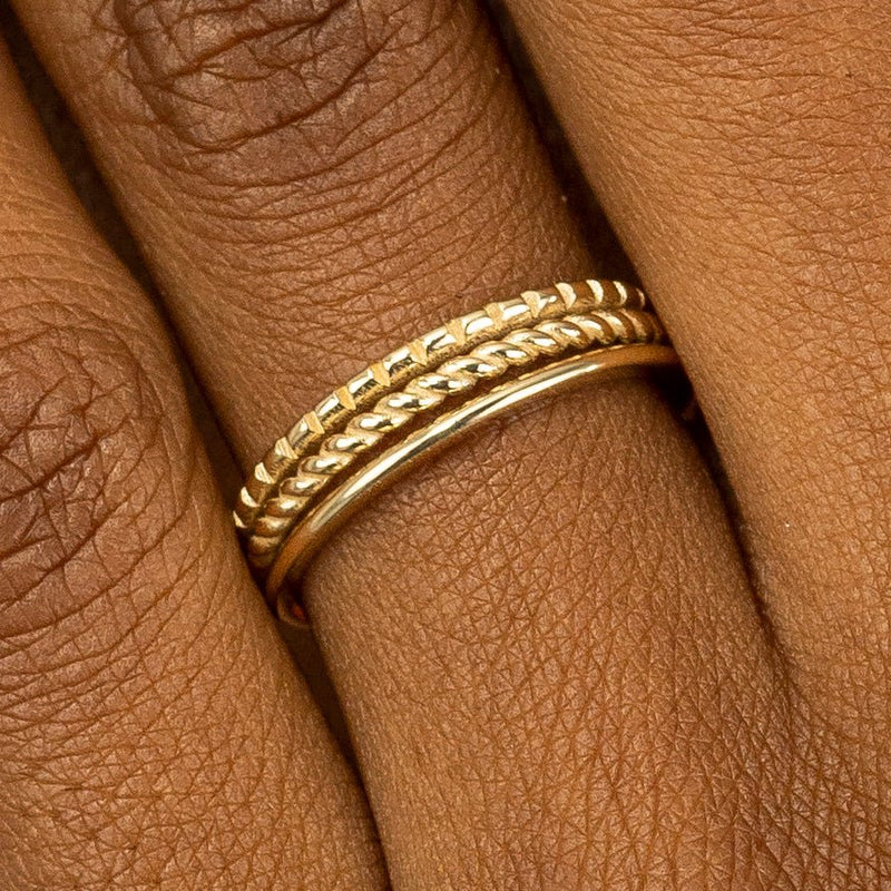 Handmade Solid Gold Textured Ring
