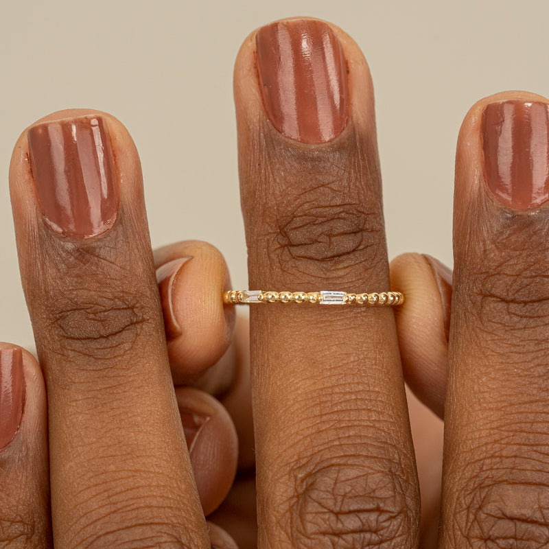 Handmade Baguette Diamond Ring