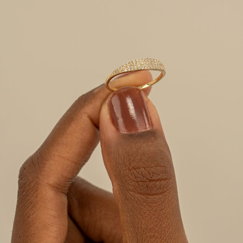 Handmade Pave Diamond and Gold Ring