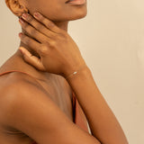 Handmade Gold Evil Eye Bracelet with Natural Sapphire and Diamond