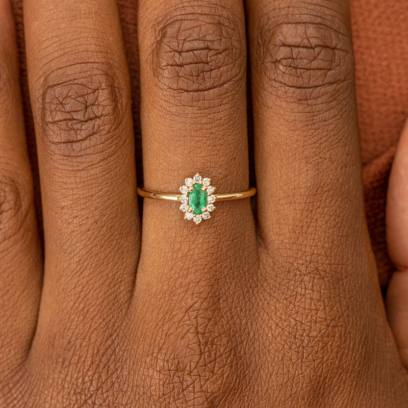 Unique Emerald and Diamond Ring