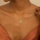 Personalized solid gold Plate Pendant