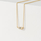 Gold Diamond Evil Eye pendant necklace