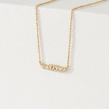 baguette diamond Cluster Necklace