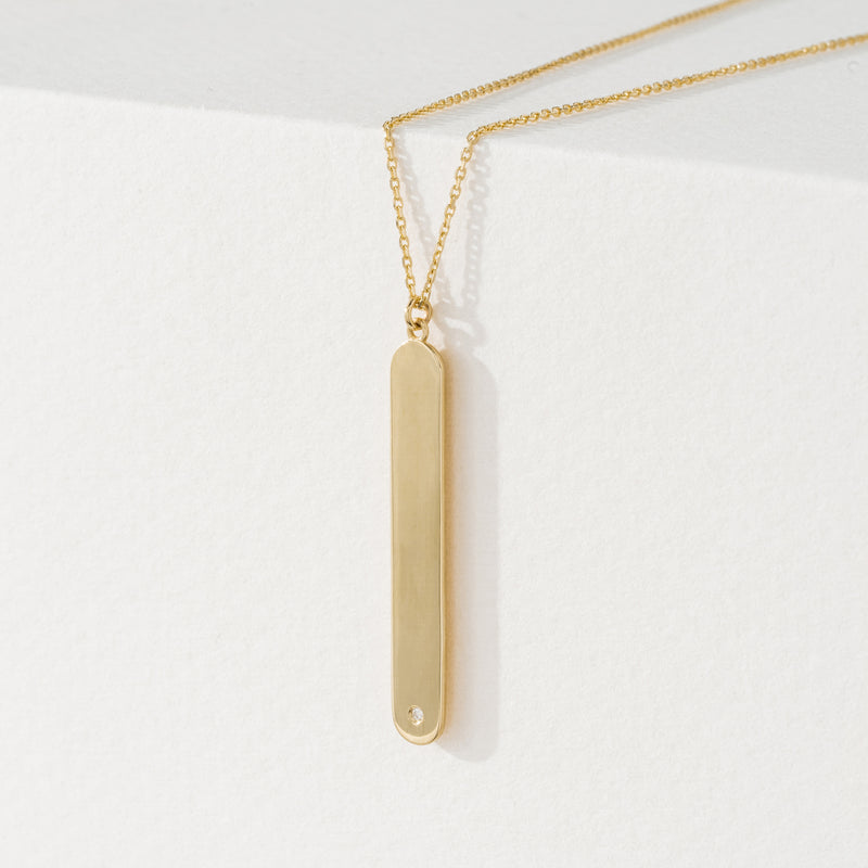  Engravable Diamond Necklace