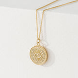 Evil eye Pendant in solid gold 