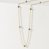 natural Black Diamond station Necklace