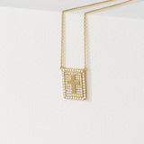 14k Solid Gold Cross pendant Necklace with diamonds