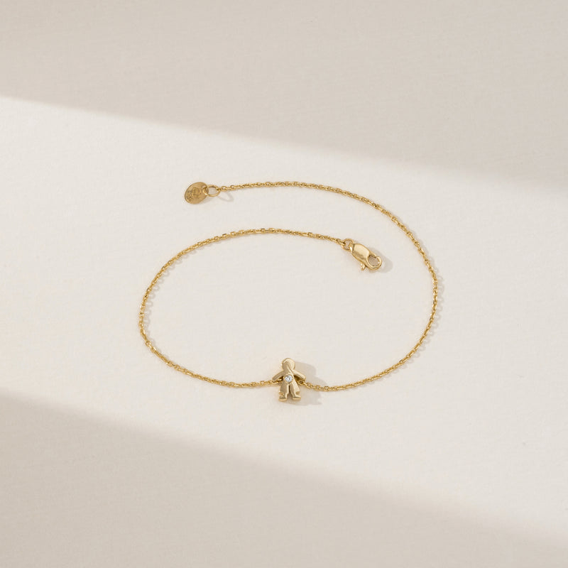 April Birthstone Diamond Boy Bracelet