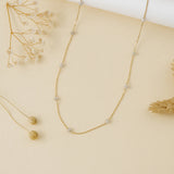 Multi Salt and Pepper Diamond station Necklace