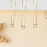 Block Font Initial Necklace