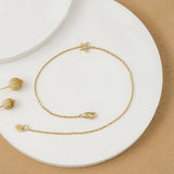 Handmade Gold Diamond Single Star Barcelet