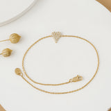 Natural Diamond long heart Bracelet