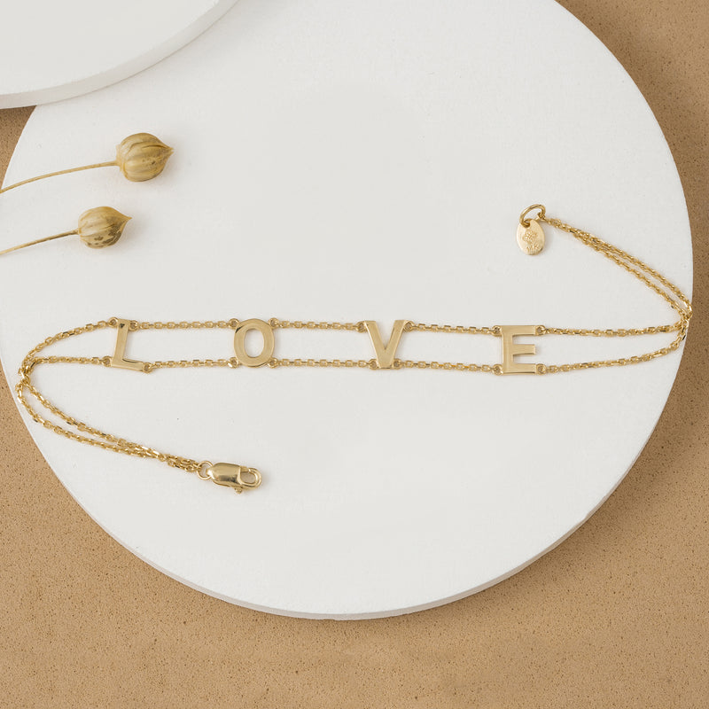 Ethically Sourced Solid Gold Name Bracelet