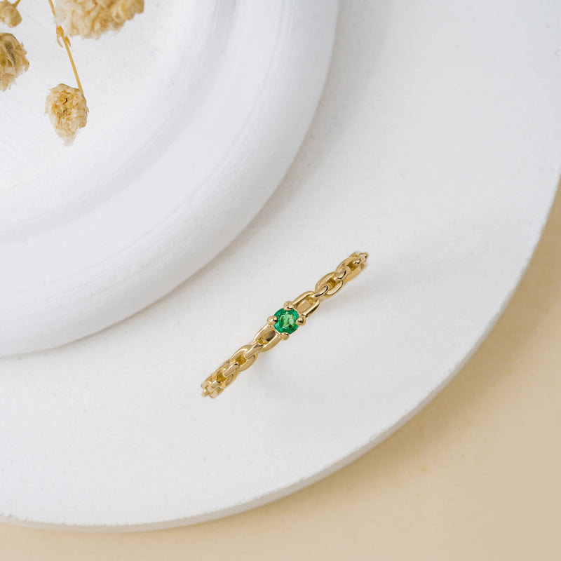 Yellow Gold Emerald