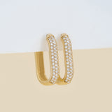 Multi Diamond Gold hoop earrings in solid gold for her