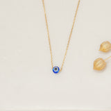 glass evil eye Luck Pendant gold chain