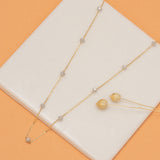 Dainty Multi Diamond station Necklace
