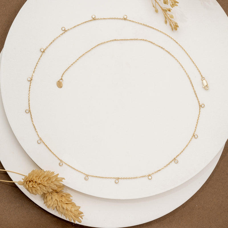 Dainty Delicate Diamond Necklace