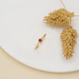 14k or 18k Ruby Bezel Ring