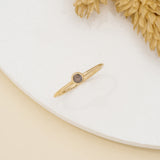 Bezel Labradorite Ring