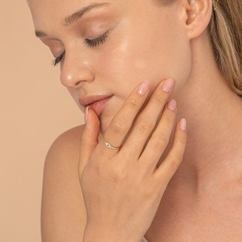 Dainty Evil Eye Ring