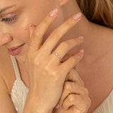 Dainty diamond half eternity ring