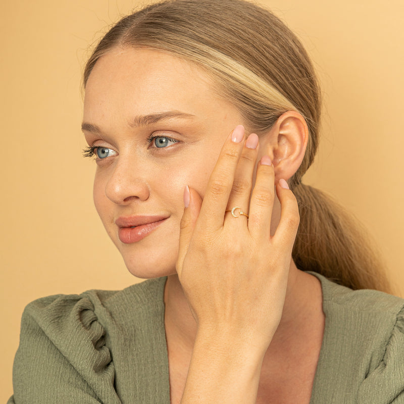 Handmade Diamond Open Ring