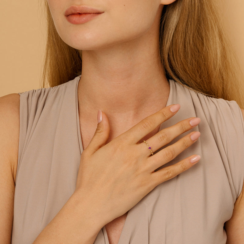 Minimalistic Natural Tourmaline Ring