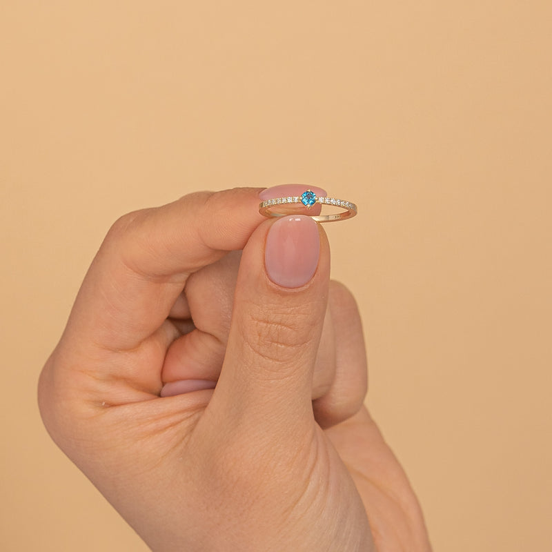 December Birthstone Topaz and Gold Ring