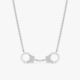 White Gold Handcuff Pendant