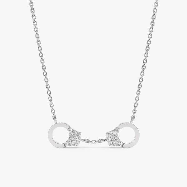 White Gold Handcuff Pendant