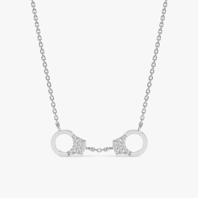 White Gold Handcuff Pendant