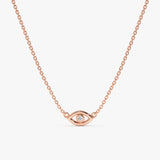 Rose Gold Diamond Lucky Eye Necklace