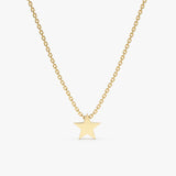 Mini Plain Gold Star Necklace